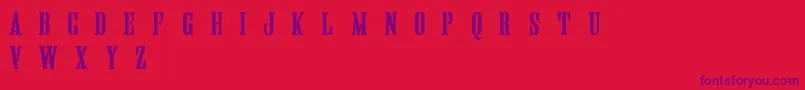 HandprintingpressStencilDemo Font – Purple Fonts on Red Background