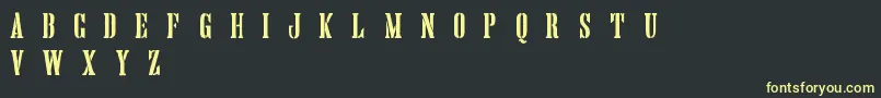 HandprintingpressStencilDemo Font – Yellow Fonts on Black Background