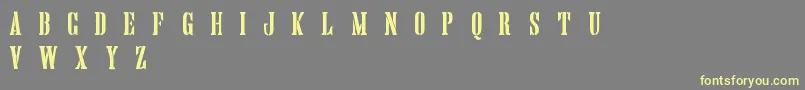 HandprintingpressStencilDemo Font – Yellow Fonts on Gray Background