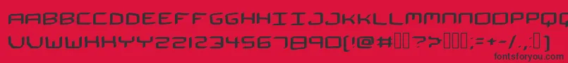 フォントTheSpaceman – 赤い背景に黒い文字