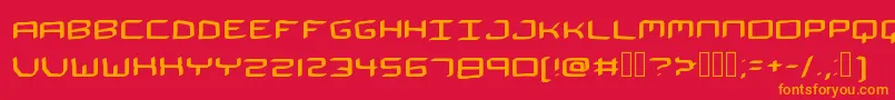 TheSpaceman Font – Orange Fonts on Red Background