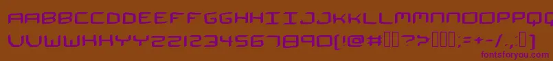 Шрифт TheSpaceman – фиолетовые шрифты на коричневом фоне