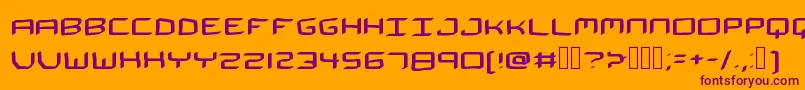 TheSpaceman Font – Purple Fonts on Orange Background