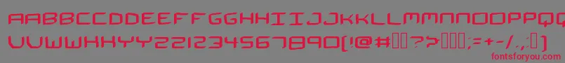 TheSpaceman Font – Red Fonts on Gray Background