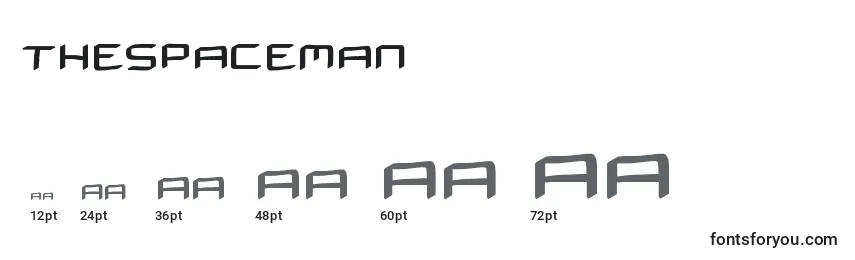 TheSpaceman Font Sizes