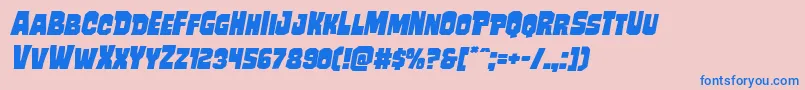 Mindlessbruteexpandital Font – Blue Fonts on Pink Background