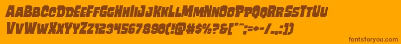 Mindlessbruteexpandital Font – Brown Fonts on Orange Background