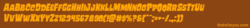 Mindlessbruteexpandital Font – Orange Fonts on Brown Background