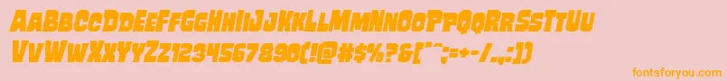 Mindlessbruteexpandital Font – Orange Fonts on Pink Background