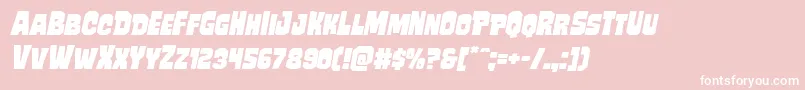 Mindlessbruteexpandital Font – White Fonts on Pink Background