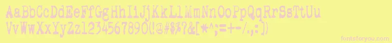 Pookiest Font – Pink Fonts on Yellow Background