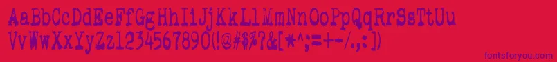 Pookiest Font – Purple Fonts on Red Background