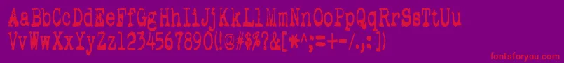 Pookiest Font – Red Fonts on Purple Background