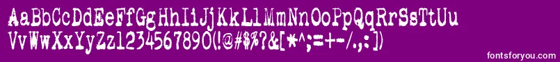 Pookiest Font – White Fonts on Purple Background