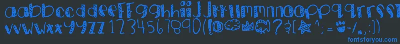 Goldpanda Font – Blue Fonts on Black Background