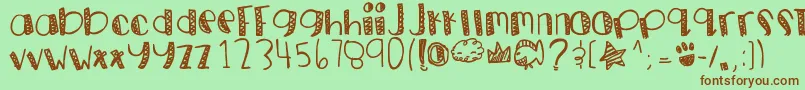 Goldpanda Font – Brown Fonts on Green Background