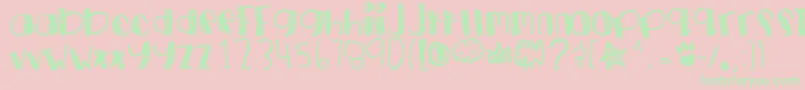 Goldpanda Font – Green Fonts on Pink Background