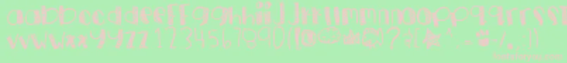 Goldpanda Font – Pink Fonts on Green Background