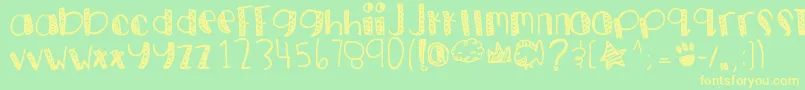 Goldpanda Font – Yellow Fonts on Green Background