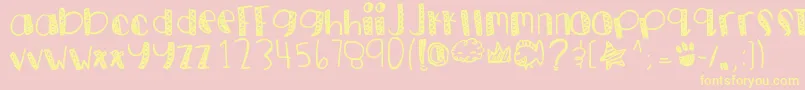 Goldpanda Font – Yellow Fonts on Pink Background