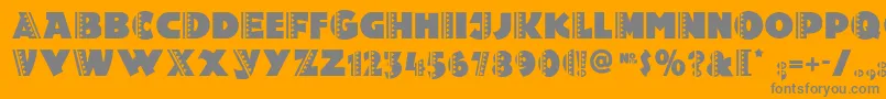 Holyraviolinf Font – Gray Fonts on Orange Background