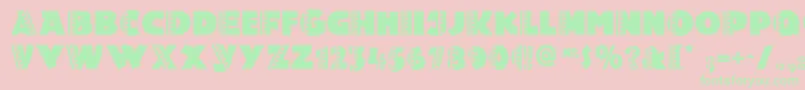 Holyraviolinf Font – Green Fonts on Pink Background