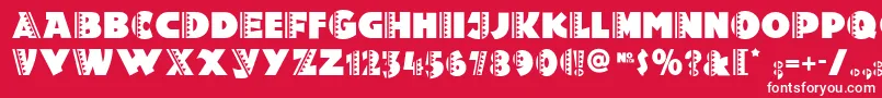 Holyraviolinf Font – White Fonts on Red Background