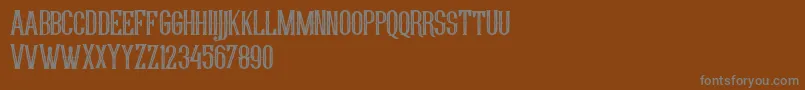 YoungHeart Font – Gray Fonts on Brown Background