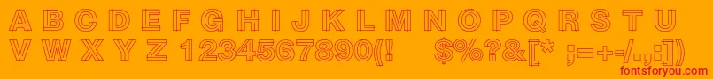 Sansdecorbc Font – Red Fonts on Orange Background
