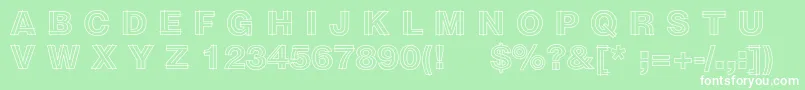 Sansdecorbc Font – White Fonts on Green Background