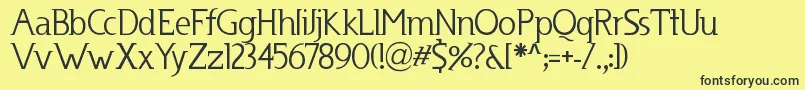 Usenet Font – Black Fonts on Yellow Background