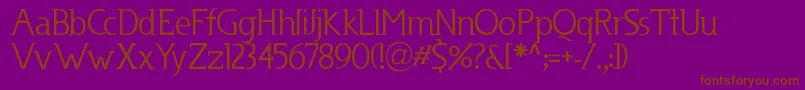 Usenet Font – Brown Fonts on Purple Background