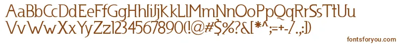 Usenet-fontti – ruskeat fontit valkoisella taustalla