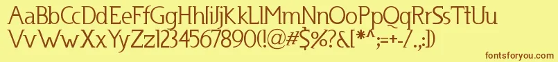 Usenet Font – Brown Fonts on Yellow Background