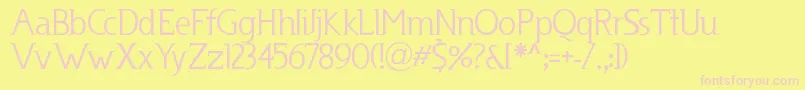 Usenet-fontti – vaaleanpunaiset fontit keltaisella taustalla