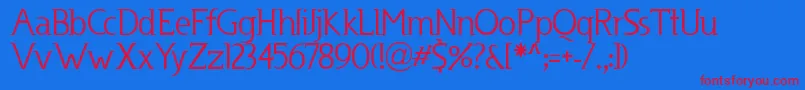 Usenet Font – Red Fonts on Blue Background