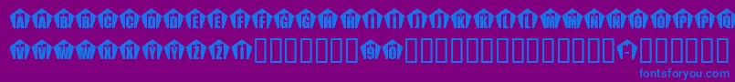 KrInMemory Font – Blue Fonts on Purple Background