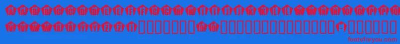 KrInMemory Font – Red Fonts on Blue Background