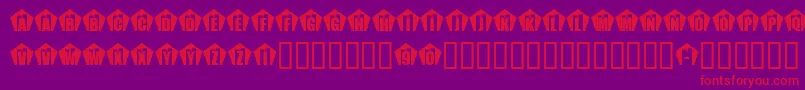 KrInMemory Font – Red Fonts on Purple Background