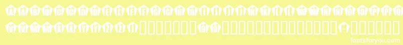 KrInMemory Font – White Fonts on Yellow Background