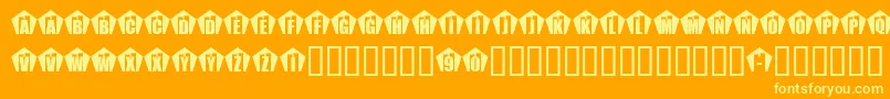 KrInMemory Font – Yellow Fonts on Orange Background