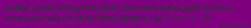 LinotypeErgoMediumItalic Font – Black Fonts on Purple Background