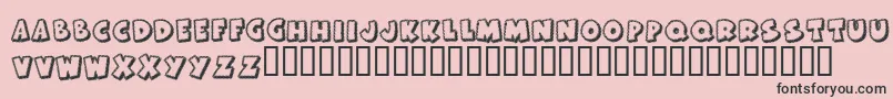 KrFrostedCake Font – Black Fonts on Pink Background