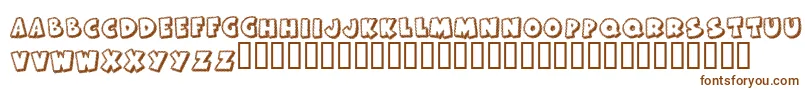 KrFrostedCake Font – Brown Fonts on White Background