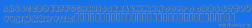 KrFrostedCake Font – Gray Fonts on Blue Background