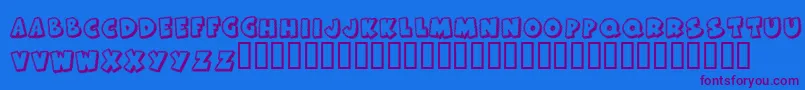 KrFrostedCake Font – Purple Fonts on Blue Background