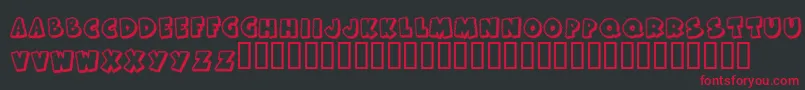 KrFrostedCake-Schriftart – Rote Schriften auf schwarzem Hintergrund