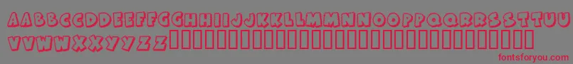 KrFrostedCake Font – Red Fonts on Gray Background