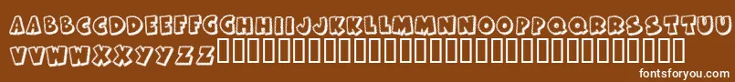 KrFrostedCake Font – White Fonts on Brown Background