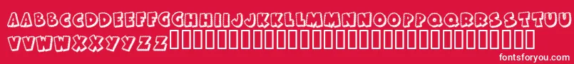 KrFrostedCake Font – White Fonts on Red Background